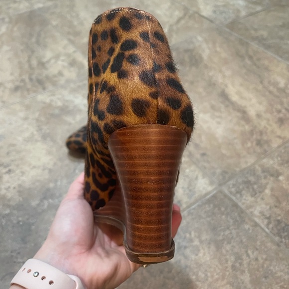 1.State Kaleb Cow Hair Leopard Booties with zipper - Picture 3 of 7